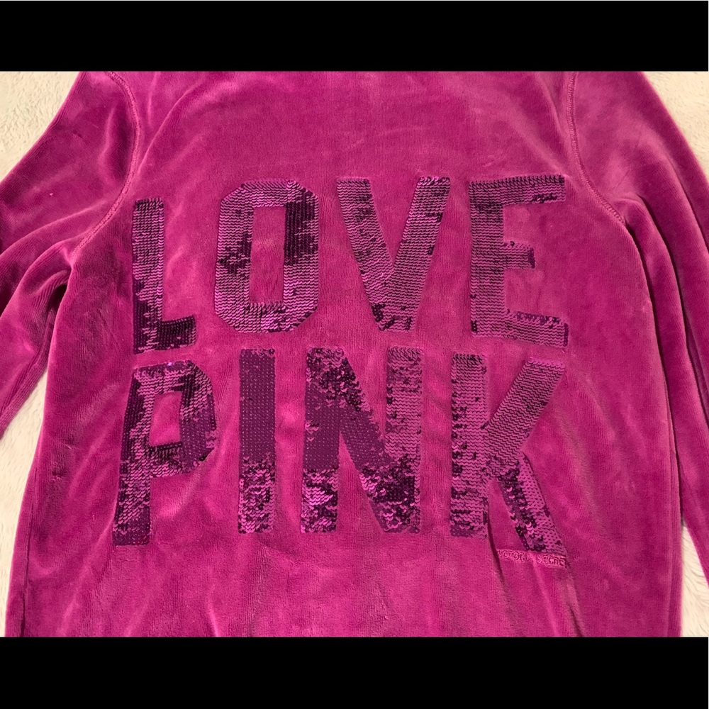 VS PINK Faux Velour Hoodie